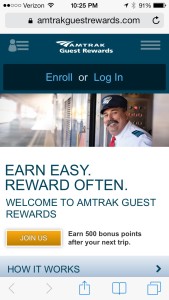 amtrakguestrewards.com - mobile