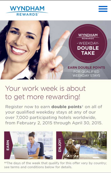 Wyndham Responsive Promo mobile